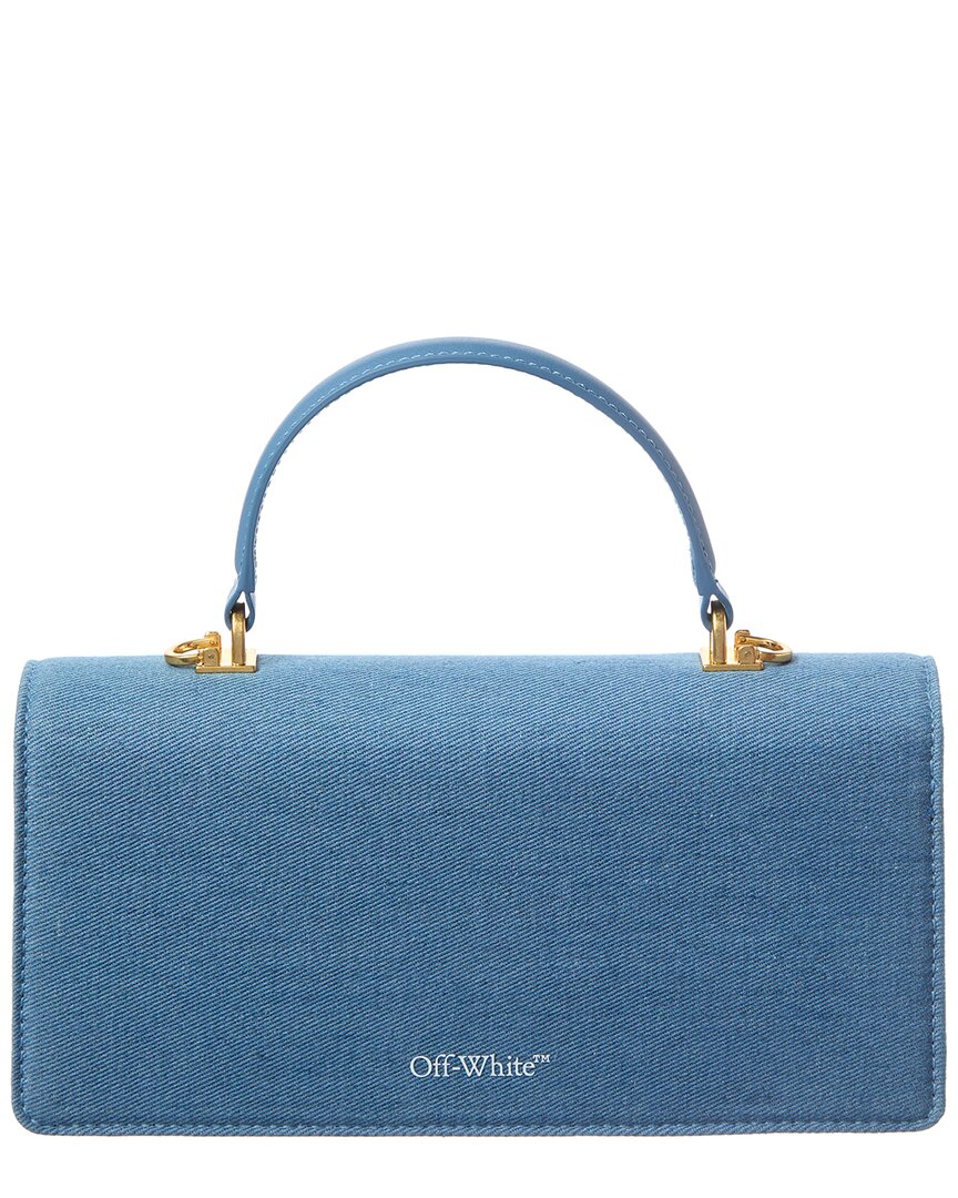 Off-White™ Jitney Denim & Leather Shoulder Bag