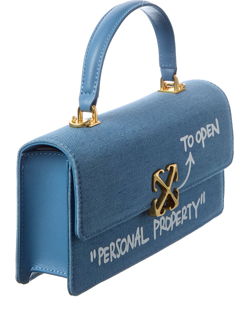 Off-White™ Jitney Denim & Leather Shoulder Bag