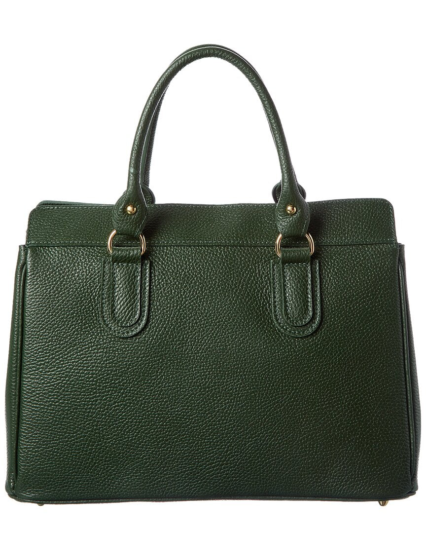 Italian Leather Top Handle Bag