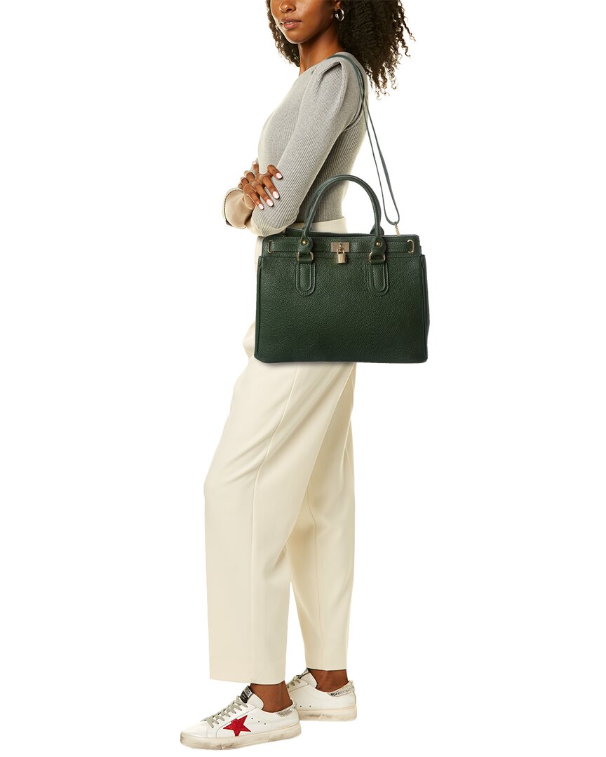 Italian Leather Top Handle Bag