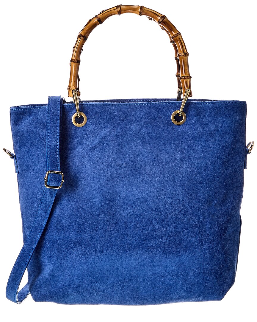 Isabella Rossetti Thea27 Bamboo Handle Suede Tote