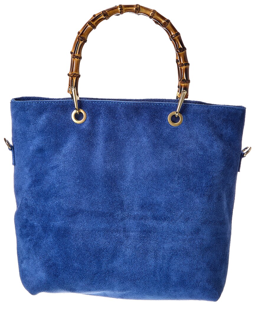 Isabella Rossetti Thea27 Bamboo Handle Suede Tote