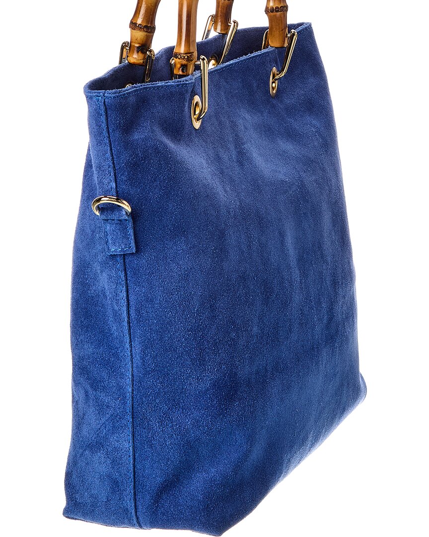 Isabella Rossetti Thea27 Bamboo Handle Suede Tote