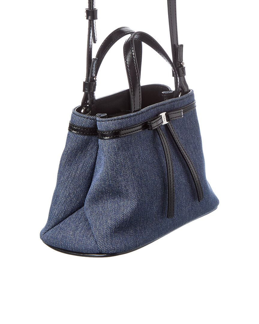 Ferragamo Denim & Leather Tote