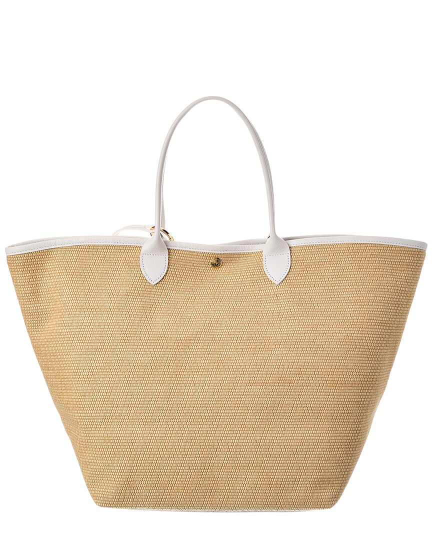 Longchamp Le Pliage Collection Medium Raffia Basket Bag