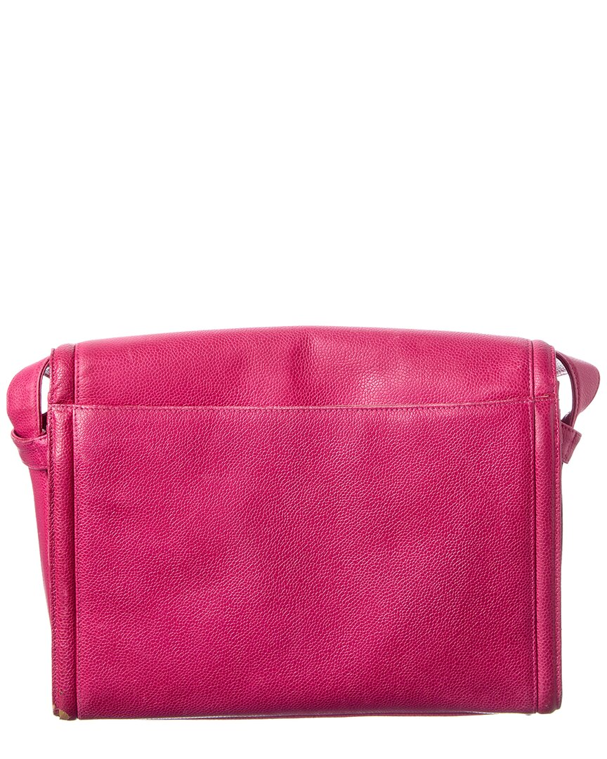 Chanel Hot Pink Caviar Leather Messenger Bag (Authentic  )