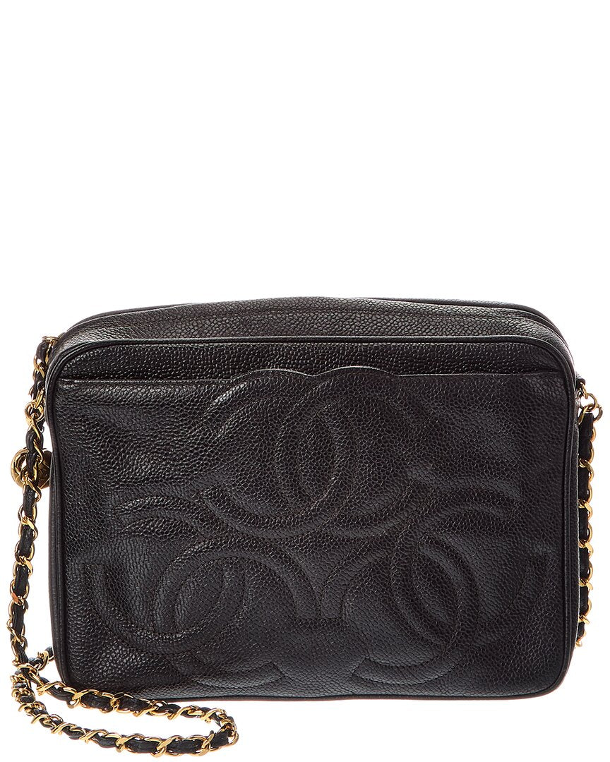 Chanel Black Caviar Leather C Camera Bag (   )