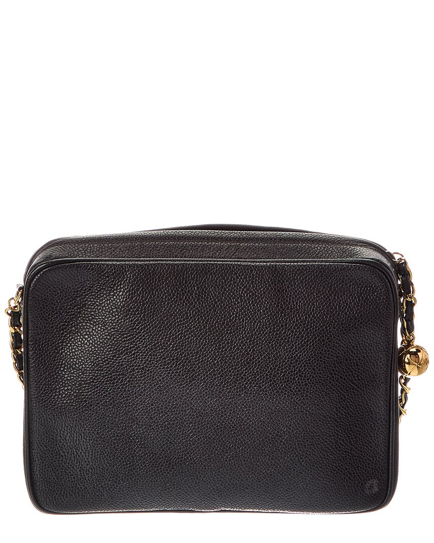 Chanel Black Caviar Leather C Camera Bag (   )