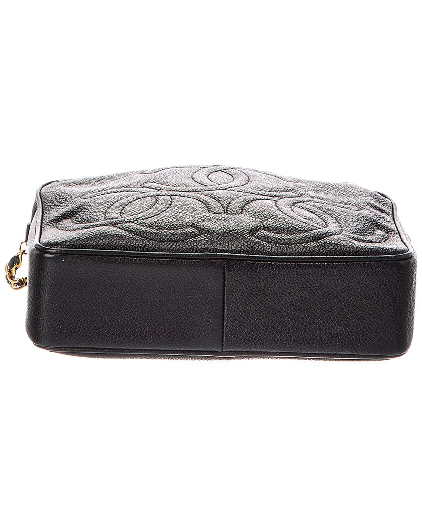 Chanel Black Caviar Leather C Camera Bag (   )
