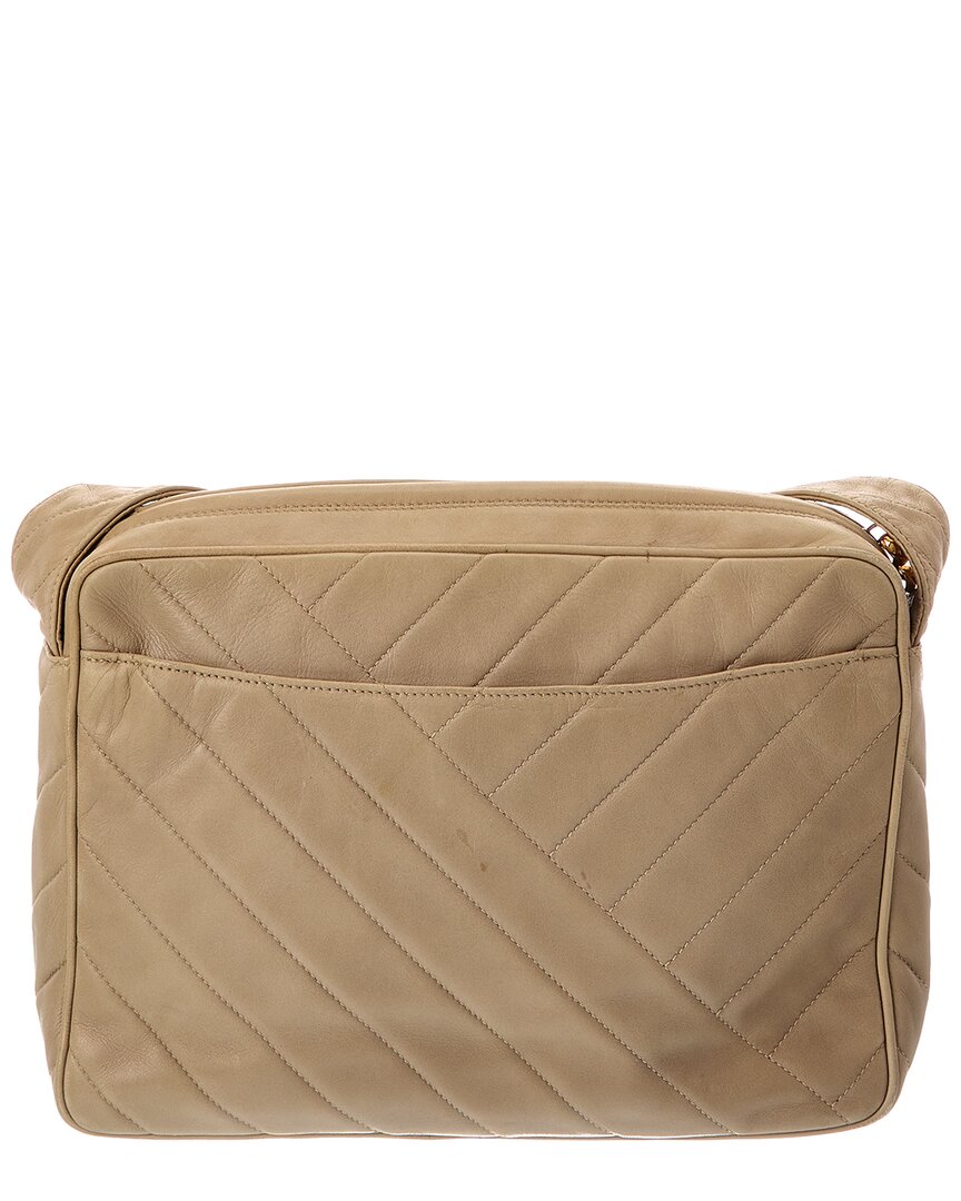 Chanel Beige Caviar Leather Cc Large Camera Bag (   )