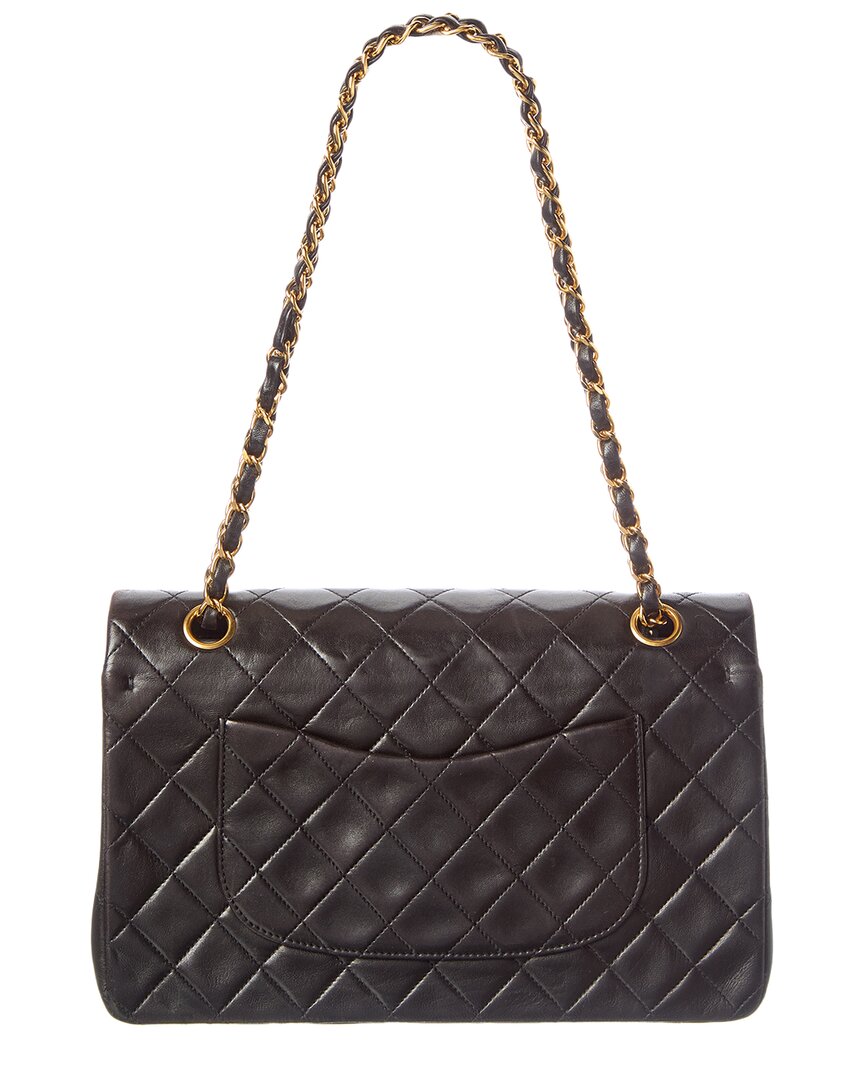 Chanel Black Caviar Leather Double Flap Shoulder Bag (Authentic  )