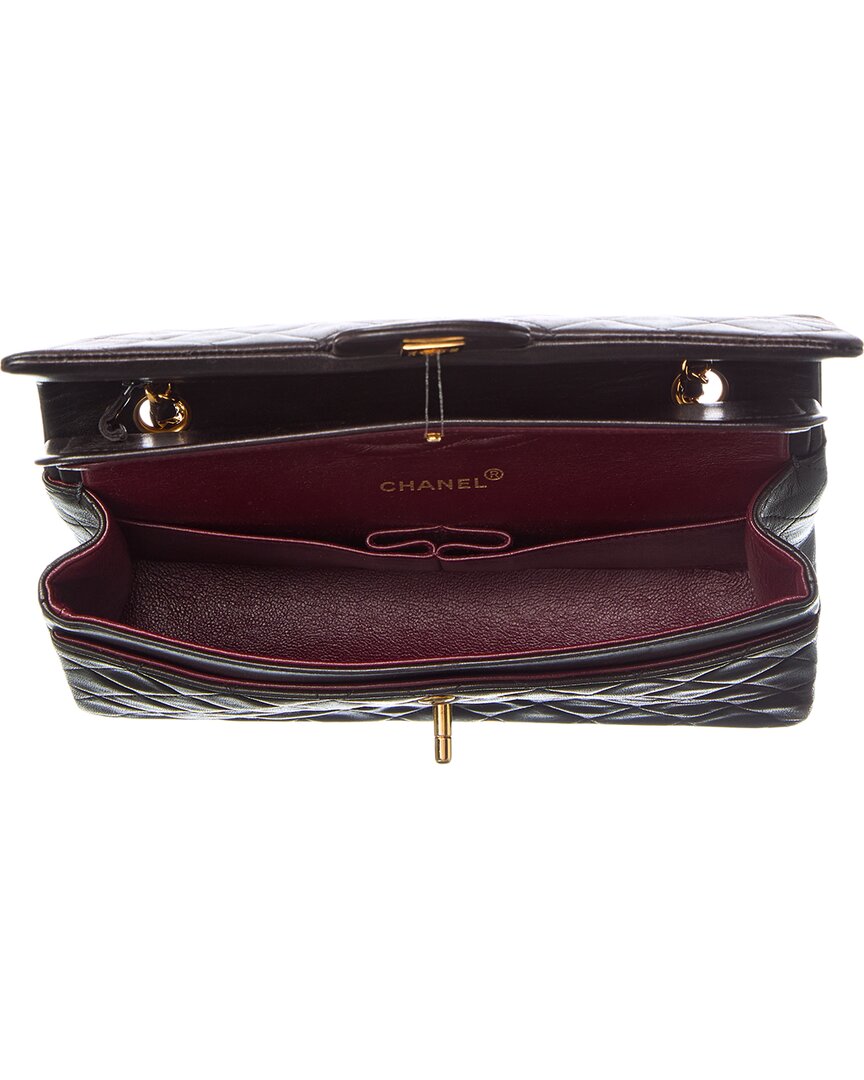 Chanel Black Caviar Leather Double Flap Shoulder Bag (Authentic  )