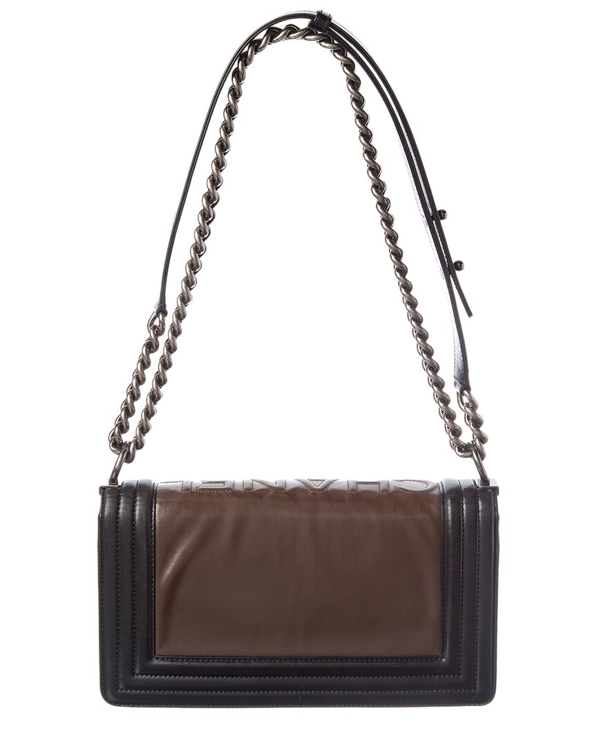 Chanel Dark Brown Caviar Leather Shoulder Bag (Authentic  )