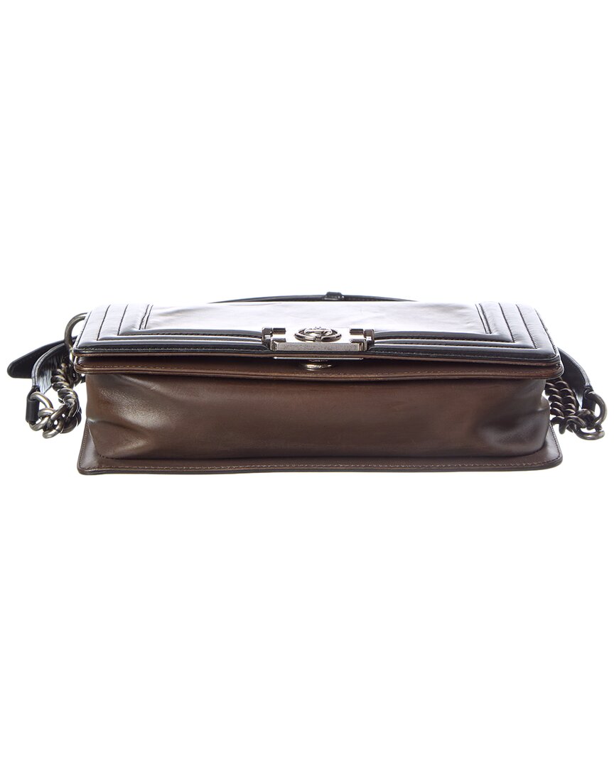 Chanel Dark Brown Caviar Leather Shoulder Bag (Authentic  )