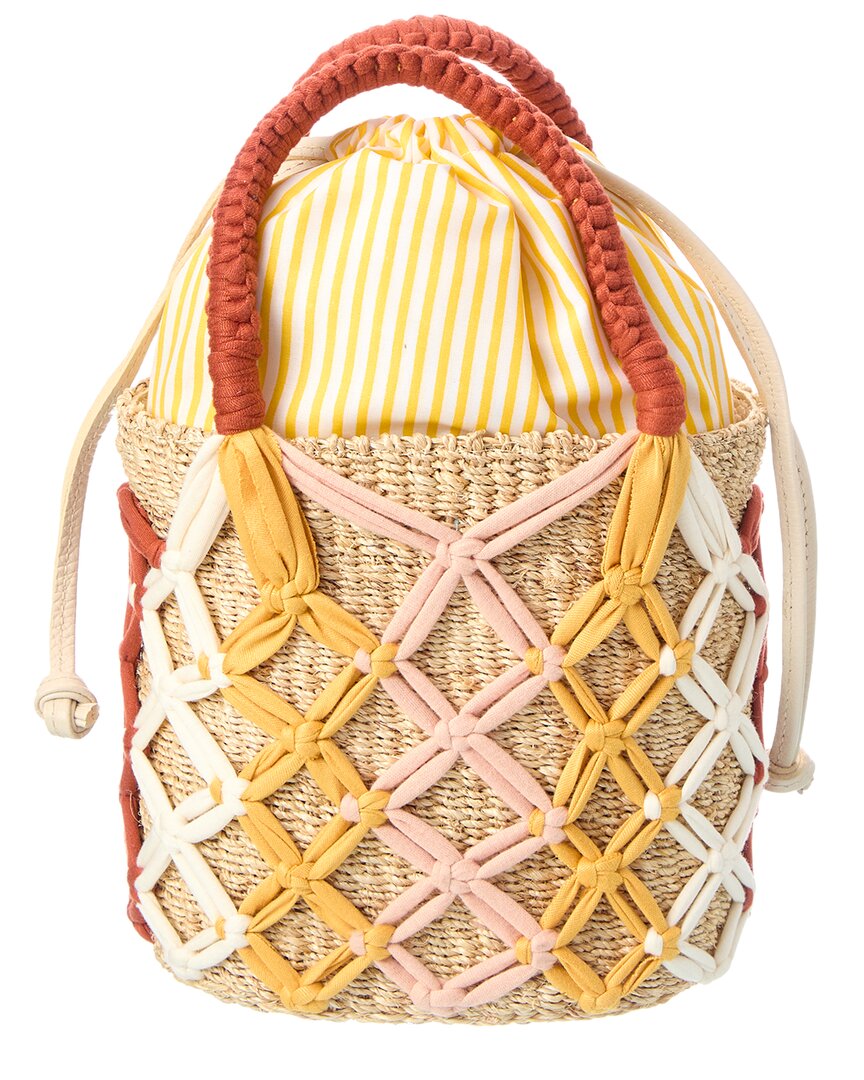 Rafé Michelle Straw Bucket Tote