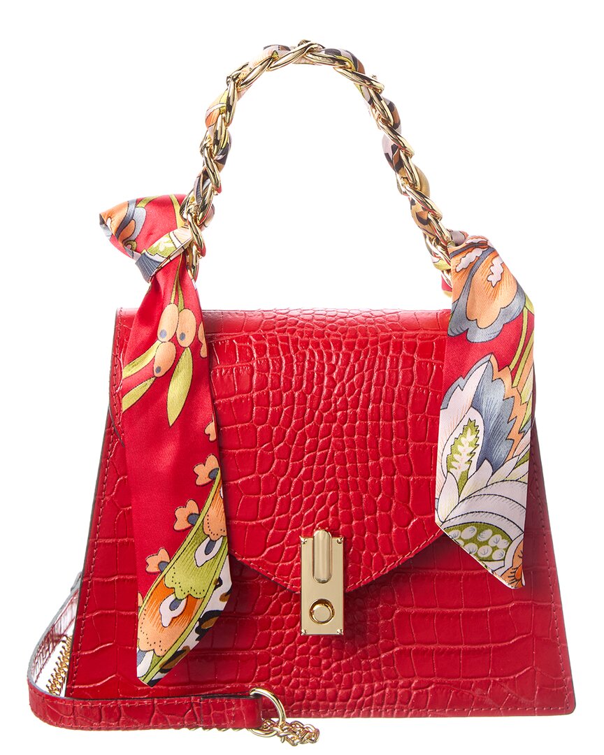 Italian Leather Top Handle Shoulder Bag
