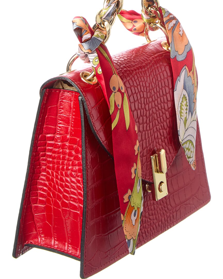 Italian Leather Top Handle Shoulder Bag