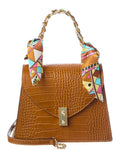 Italian Leather Top Handle Shoulder Bag
