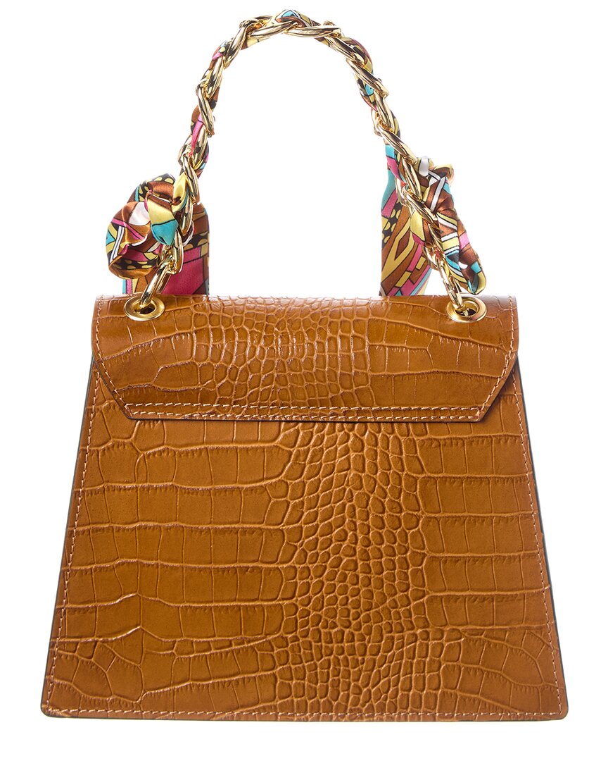 Italian Leather Top Handle Shoulder Bag