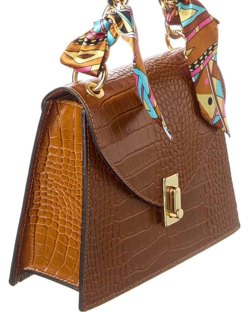 Italian Leather Top Handle Shoulder Bag