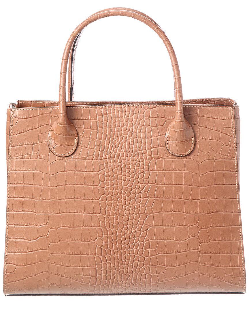 Italian Leather Top Handle Tote