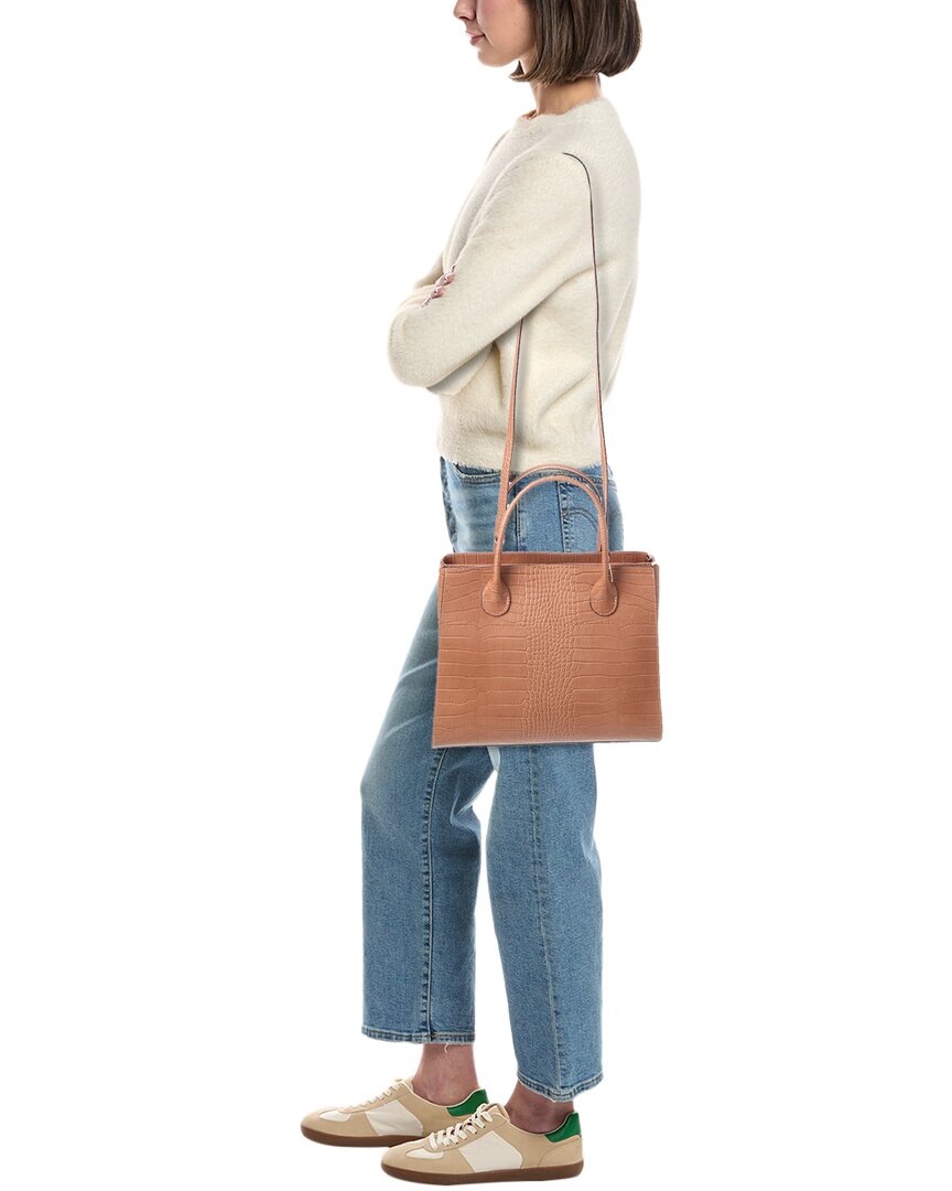 Italian Leather Top Handle Tote