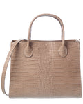 Italian Leather Top Handle Tote