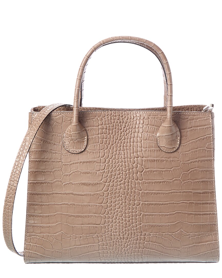 Italian Leather Top Handle Tote