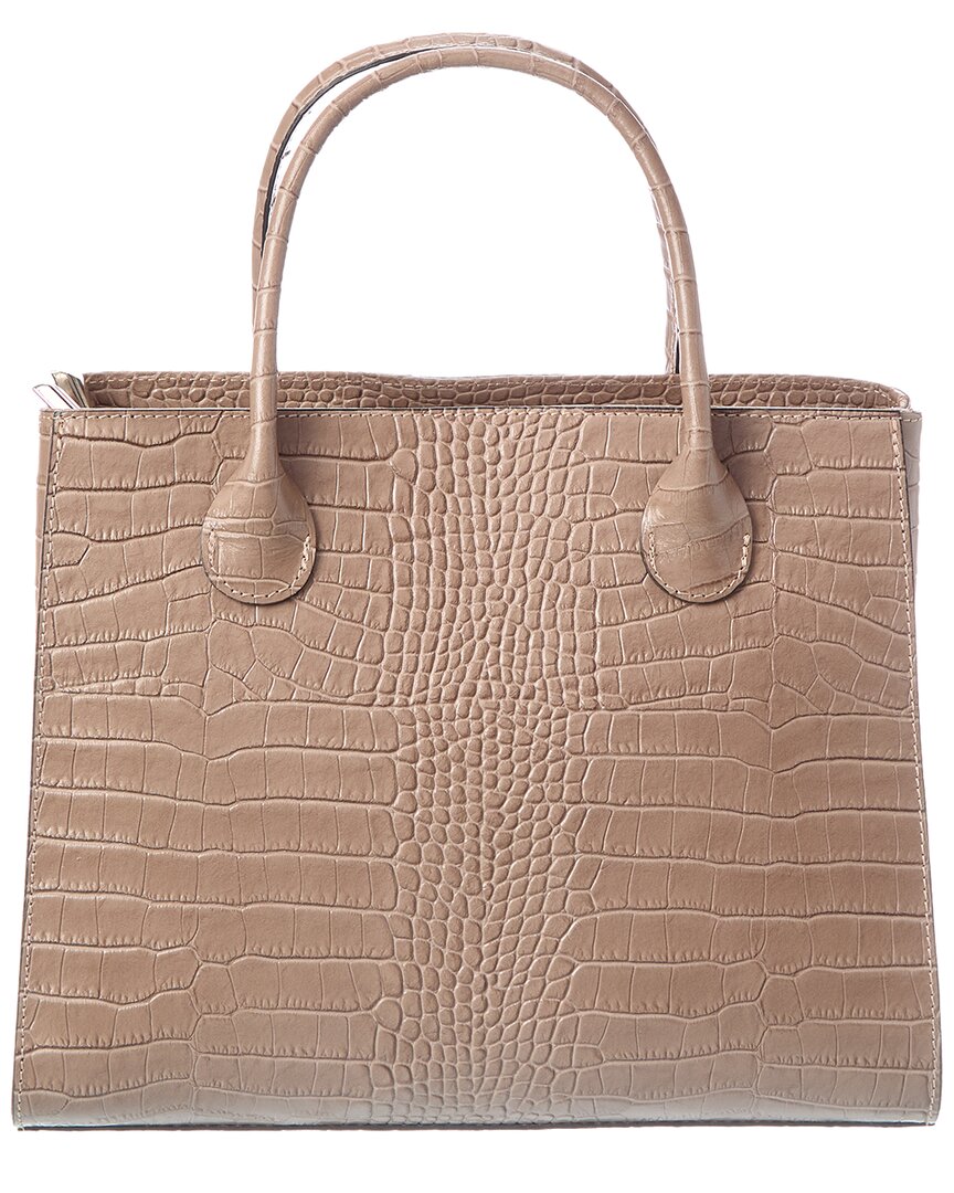 Italian Leather Top Handle Tote
