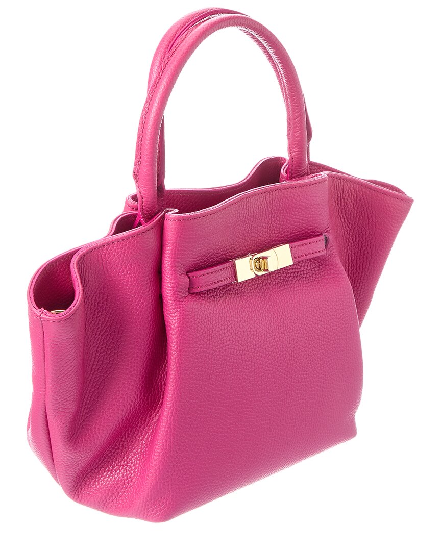 Italian Leather Top Handle Tote