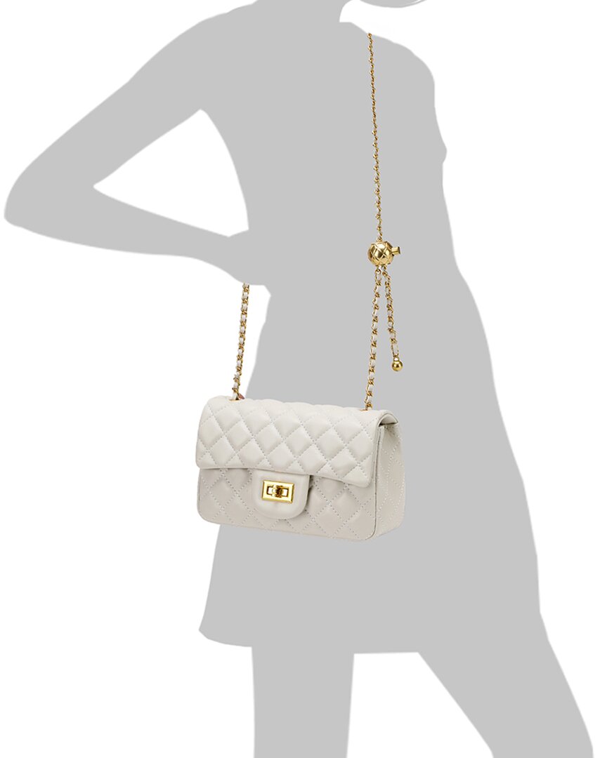Tiffany & Fred Paris Quilted Sheepskin Leather Crossbody