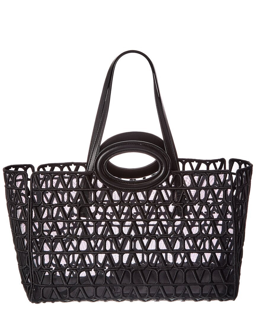 Valentino Vlogo Signature Leather Tote