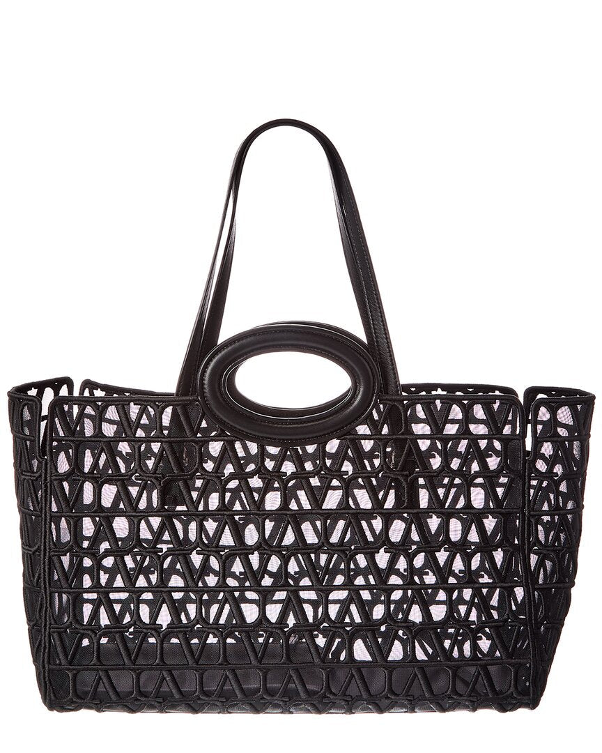 Valentino Vlogo Signature Leather Tote
