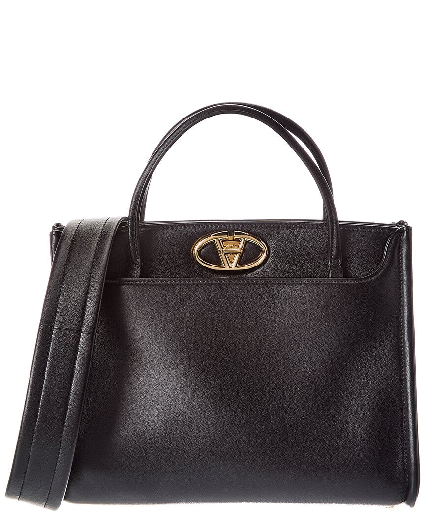 Valentino Vlogo Signature Leather Shoulder Bag