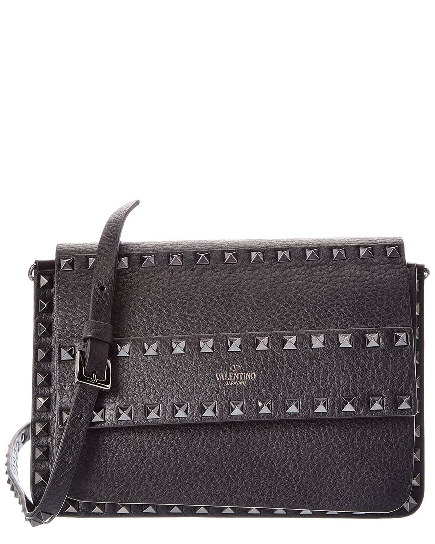 Valentino Rockstud Grainy Leather Shoulder Bag