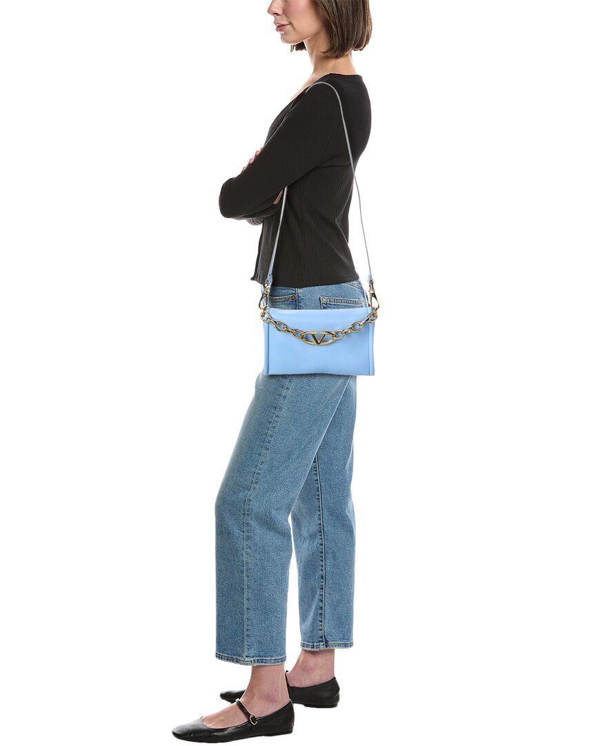 Valentino Vlogo Signature Leather Shoulder Bag