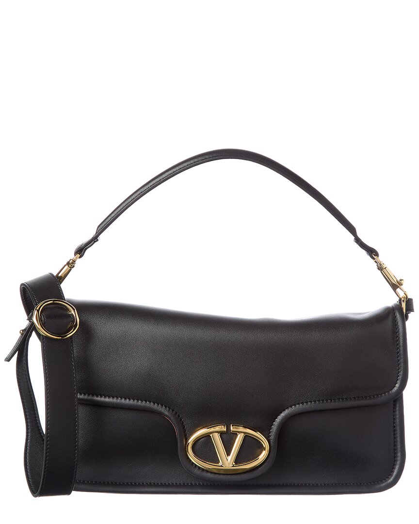 Valentino Vlogo Signature Leather Shoulder Bag
