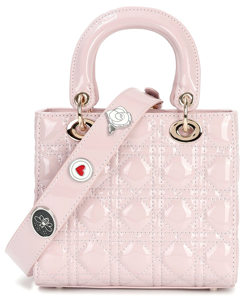 Tiffany & Fred Paris Mini Quilted Patent Satchel