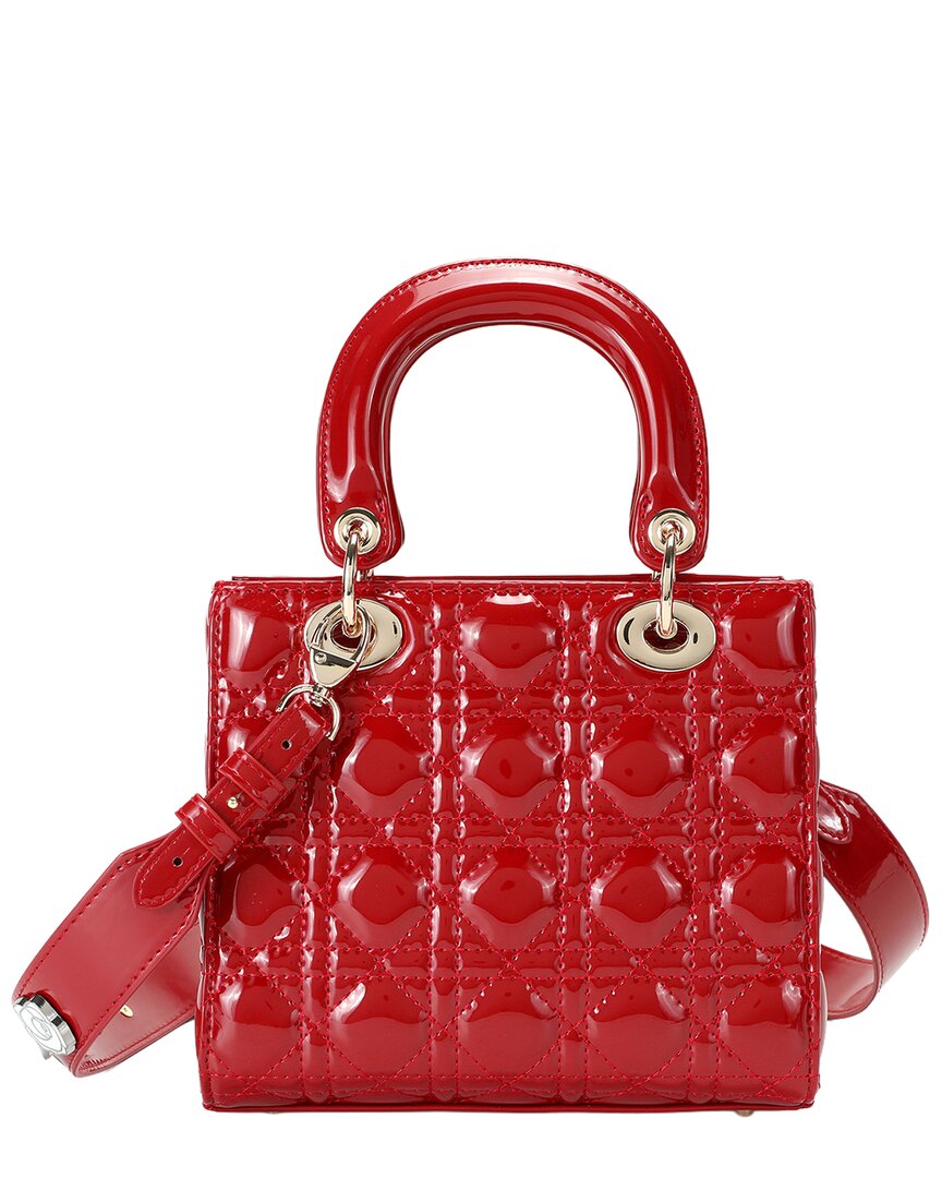 Tiffany & Fred Paris Mini Quilted Patent Satchel