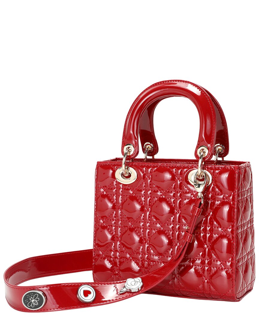 Tiffany & Fred Paris Mini Quilted Patent Satchel
