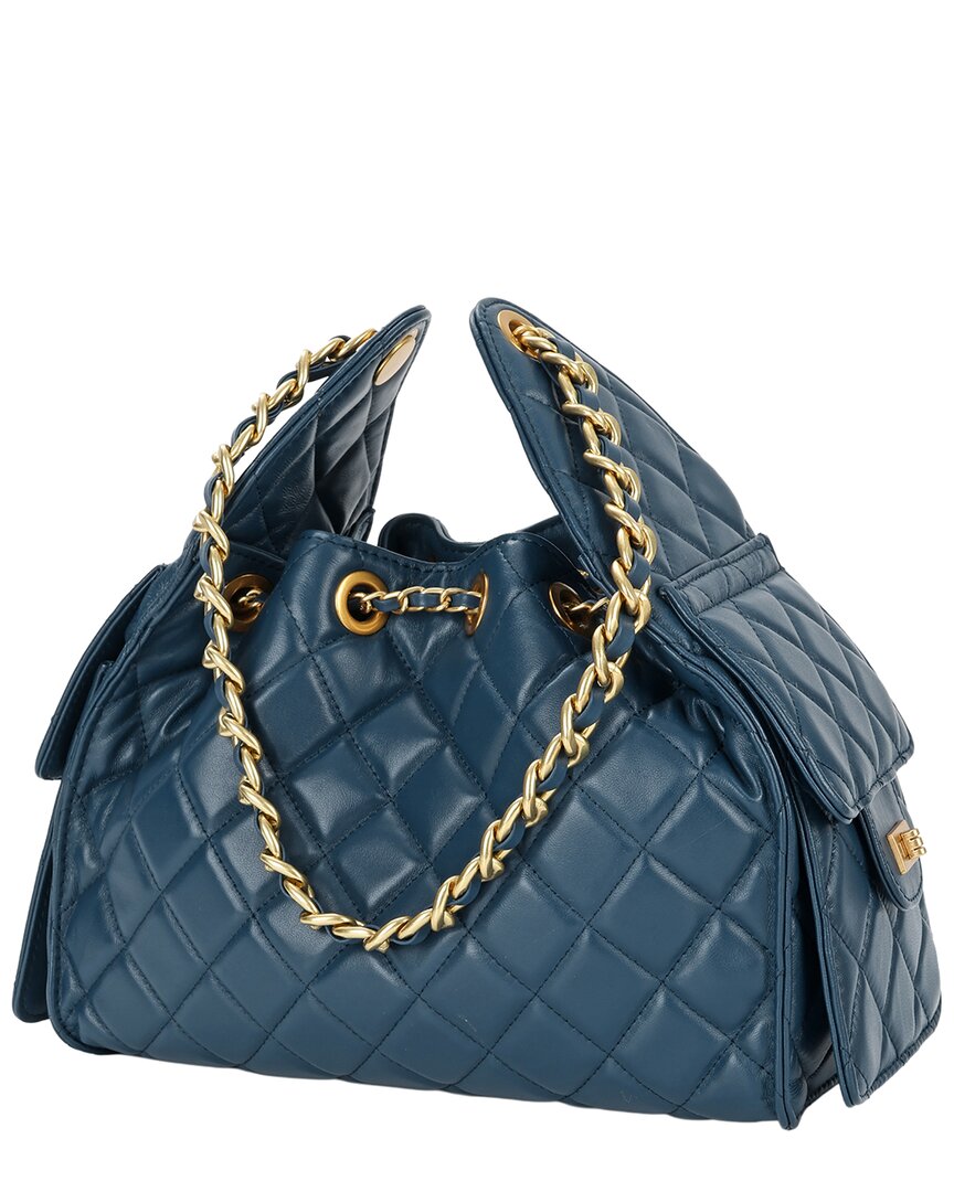 Tiffany & Fred Paris Quilted Leather Shoulder Bag