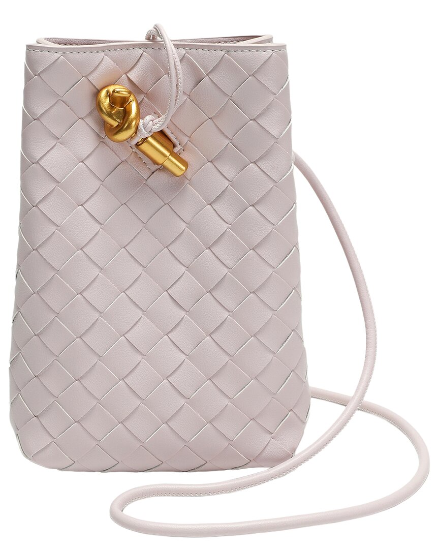 Tiffany & Fred Paris Handwoven Leather Mini Bucket Bag