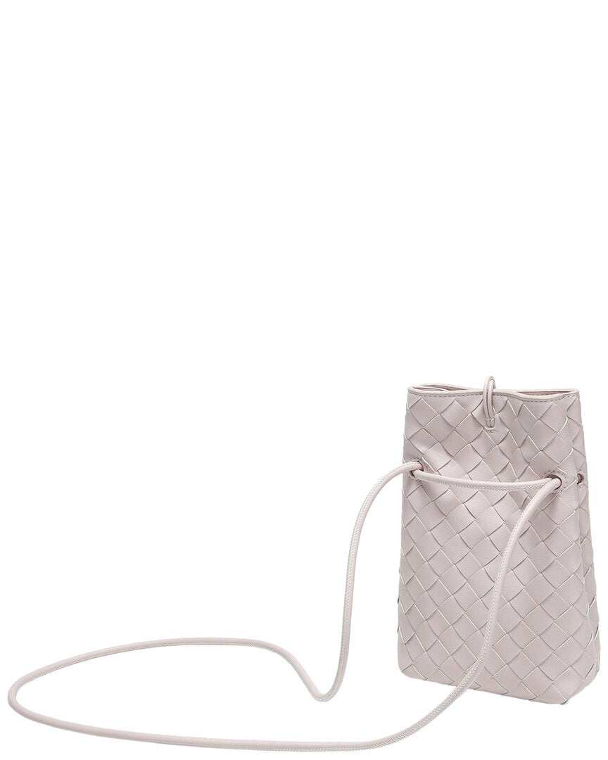 Tiffany & Fred Paris Handwoven Leather Mini Bucket Bag