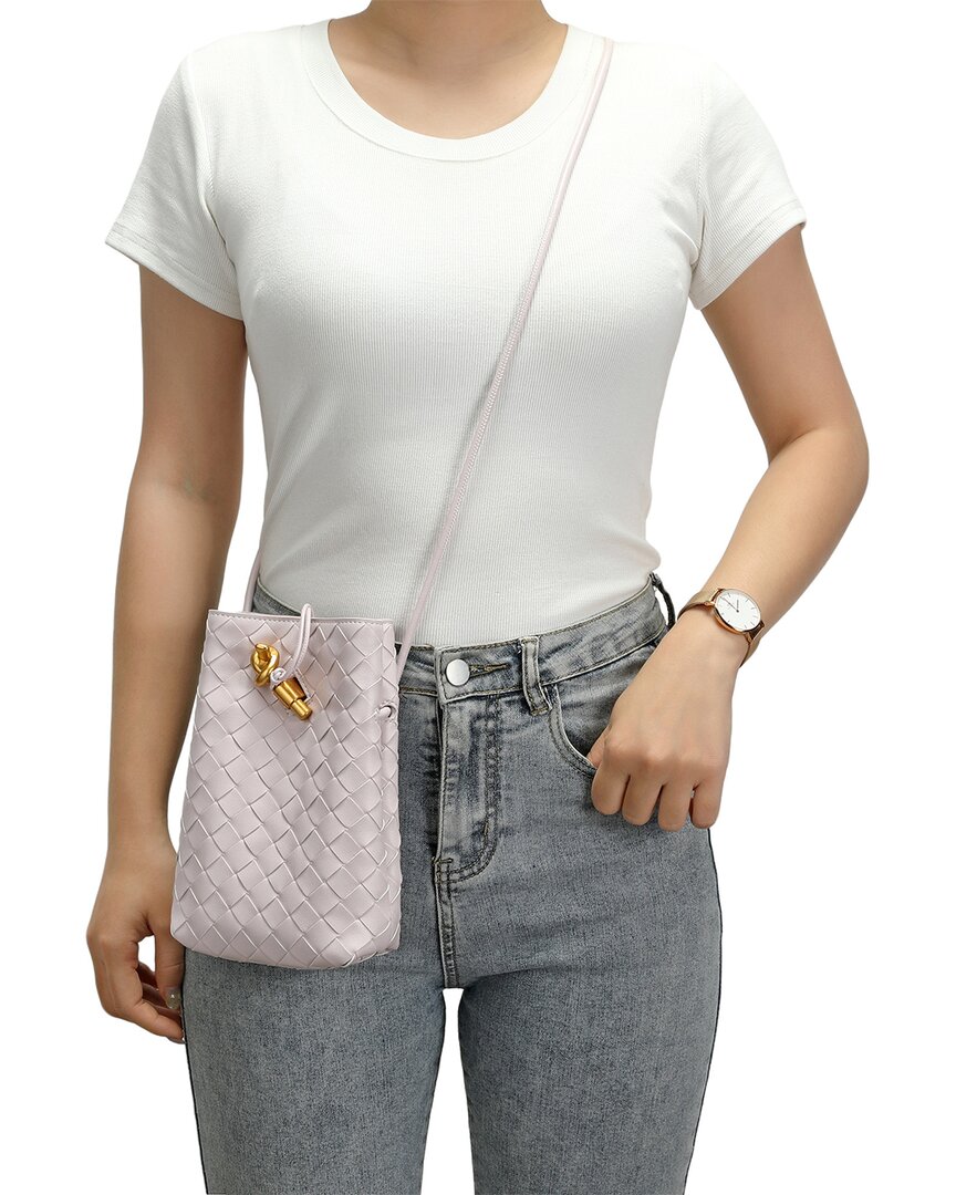 Tiffany & Fred Paris Handwoven Leather Mini Bucket Bag