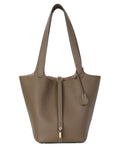 Tiffany & Fred Paris Pebbled Leather Bucket Tote