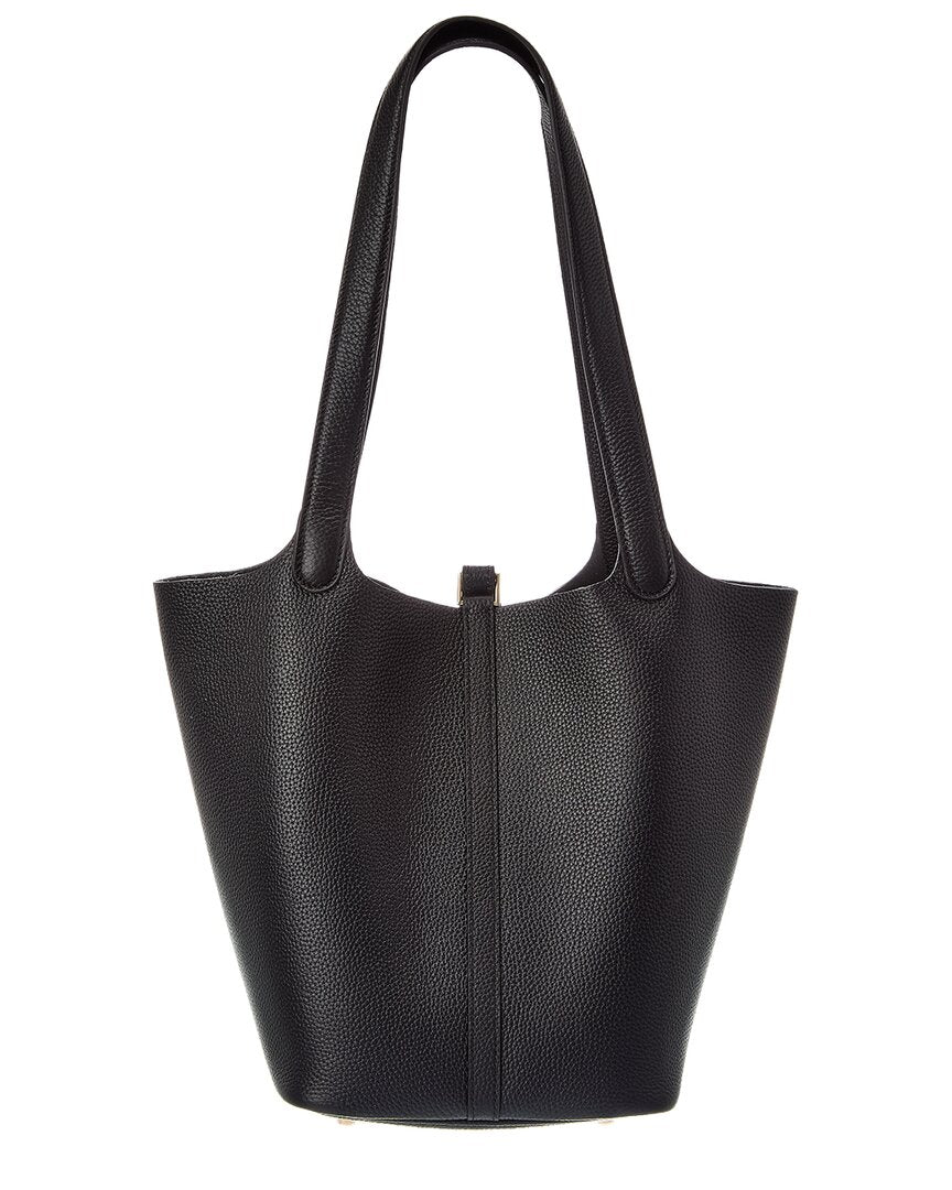 Tiffany & Fred Paris Pebbled Leather Bucket Tote