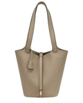 Tiffany & Fred Paris Pebbled Leather Bucket Tote