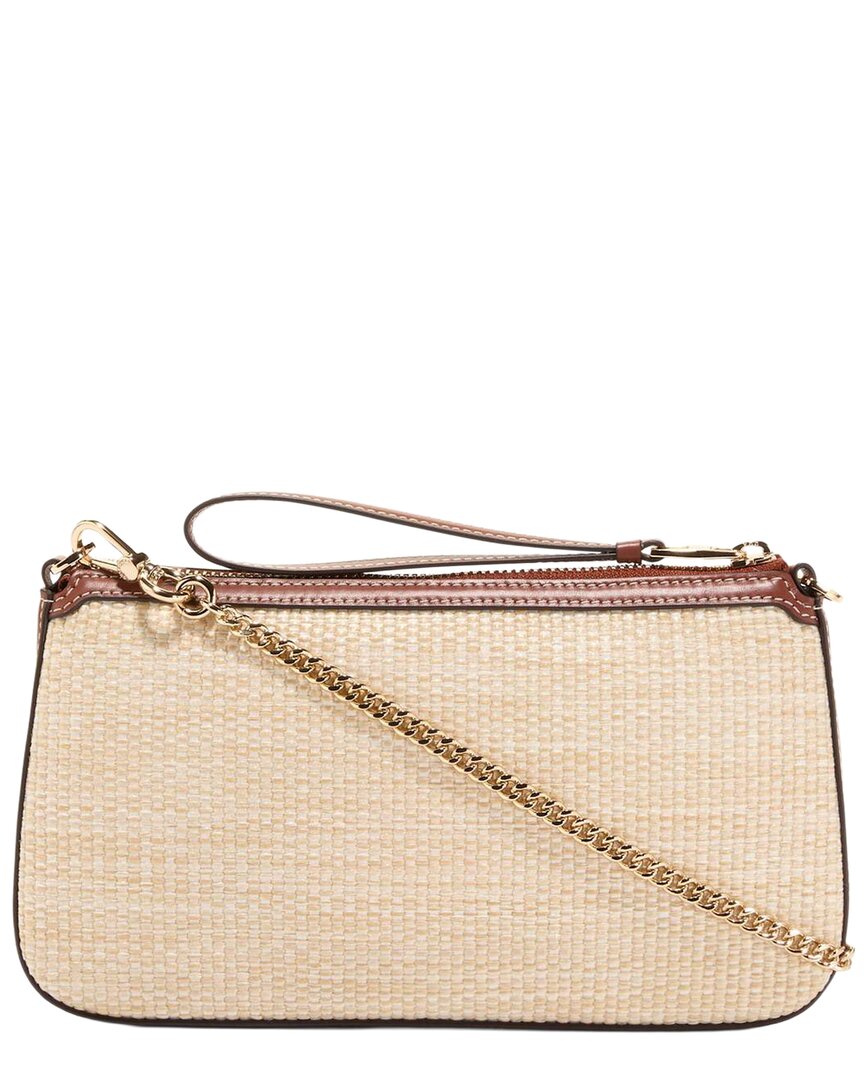 Cole Haan Leighton Straw & Leather Clutch