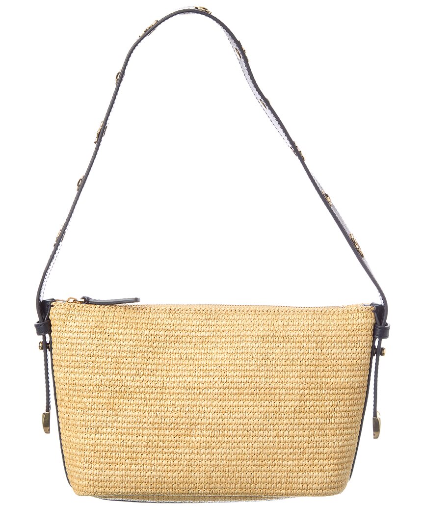 Madewell Straw Leather Sun Stud Shoulder Bag