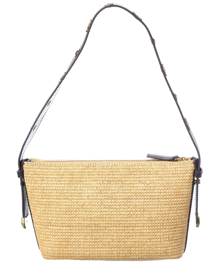 Madewell Straw Leather Sun Stud Shoulder Bag